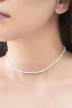 14k Gold Plating Pearl Choker Necklace