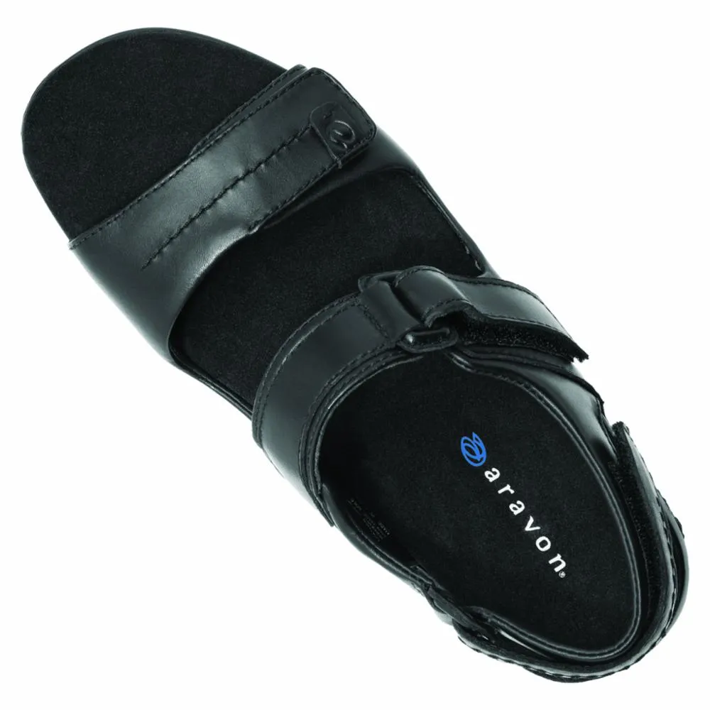 Aravon POWER COMFORT SANDALS KATY BLACK