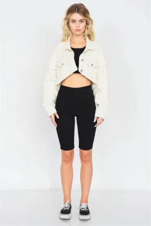 Black Stretchy Athletic Biker Shorts /3-2-1