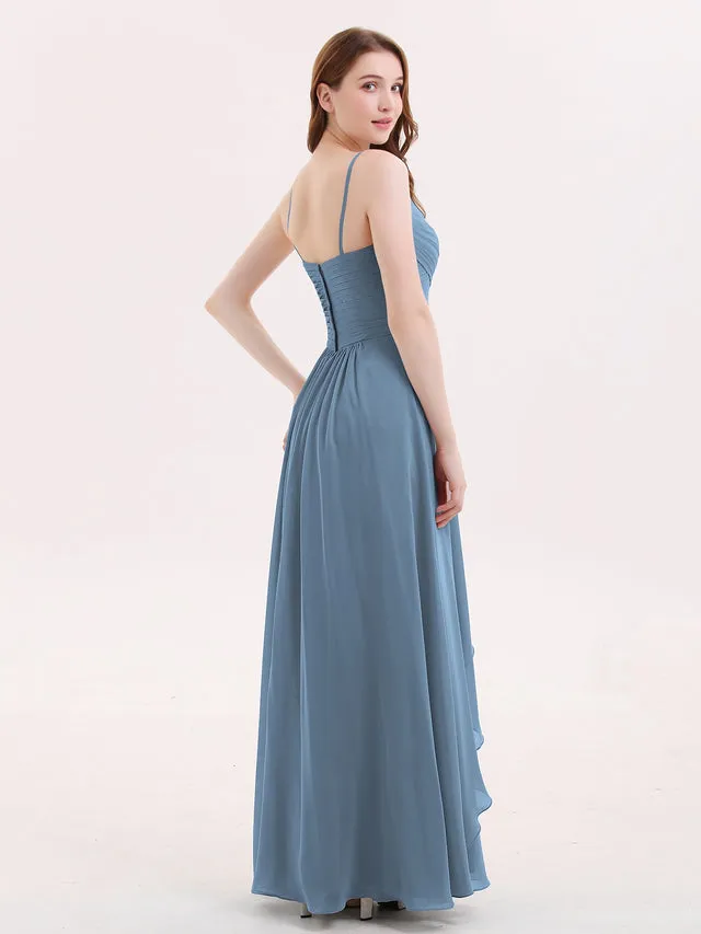 Chiffon Bridesmaid Dresses with Cascade Skirt Clearance
