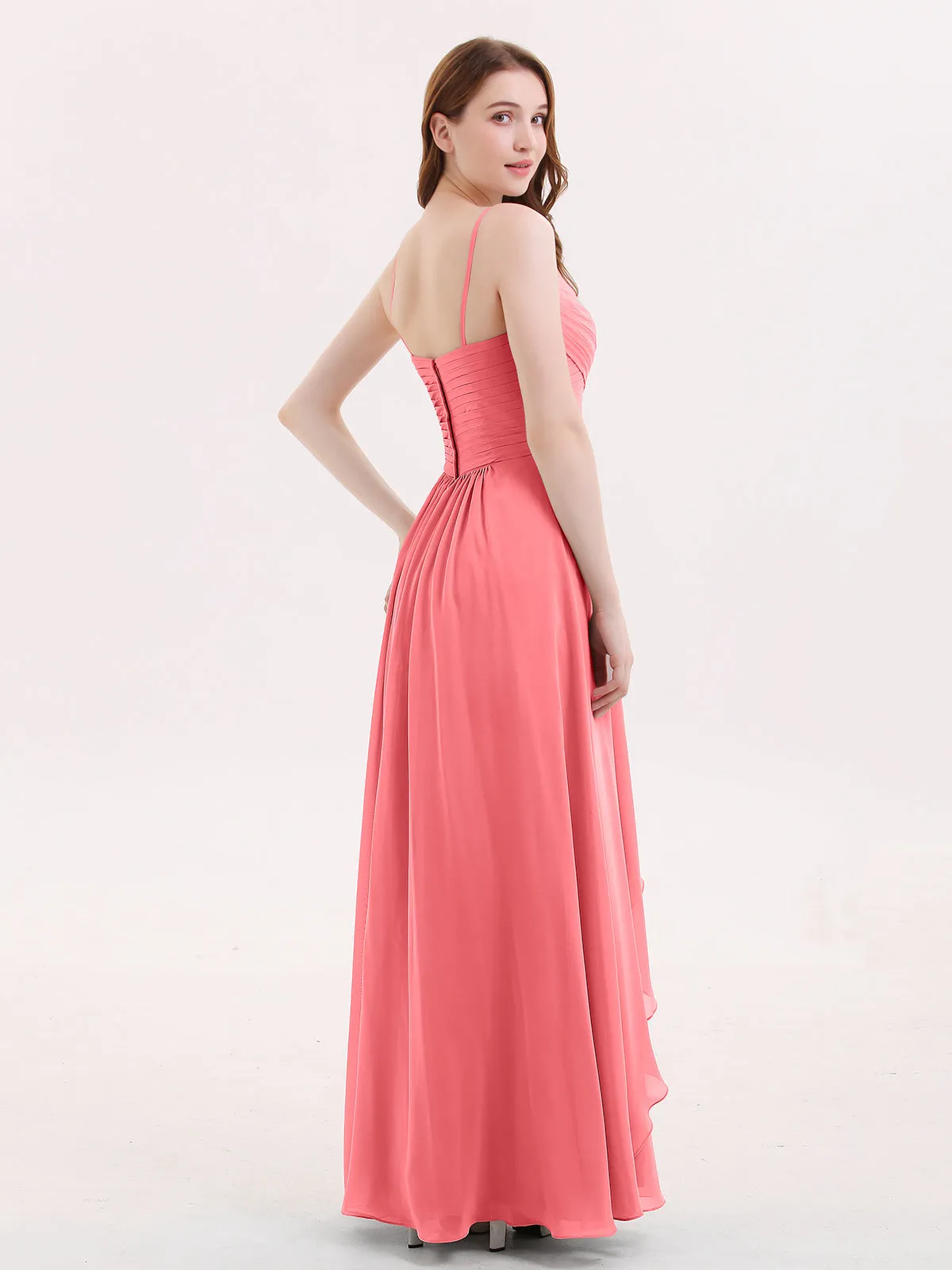 Chiffon Bridesmaid Dresses with Cascade Skirt Clearance