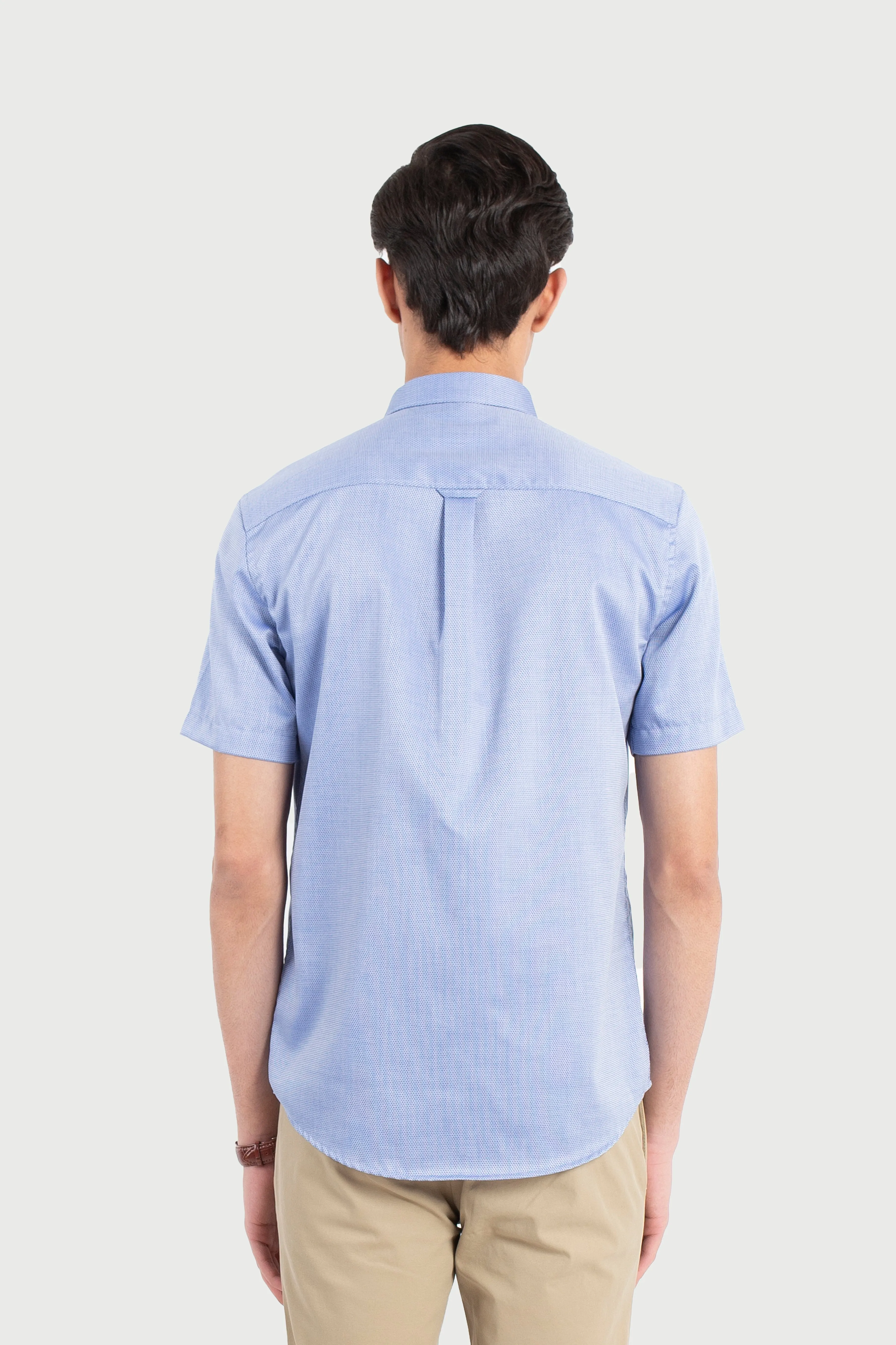 Dobby Blue Diamond Sharkskin