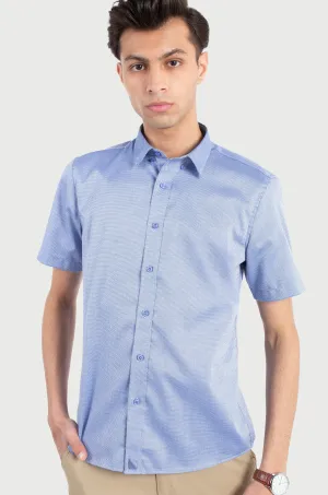 Dobby Blue Diamond Sharkskin