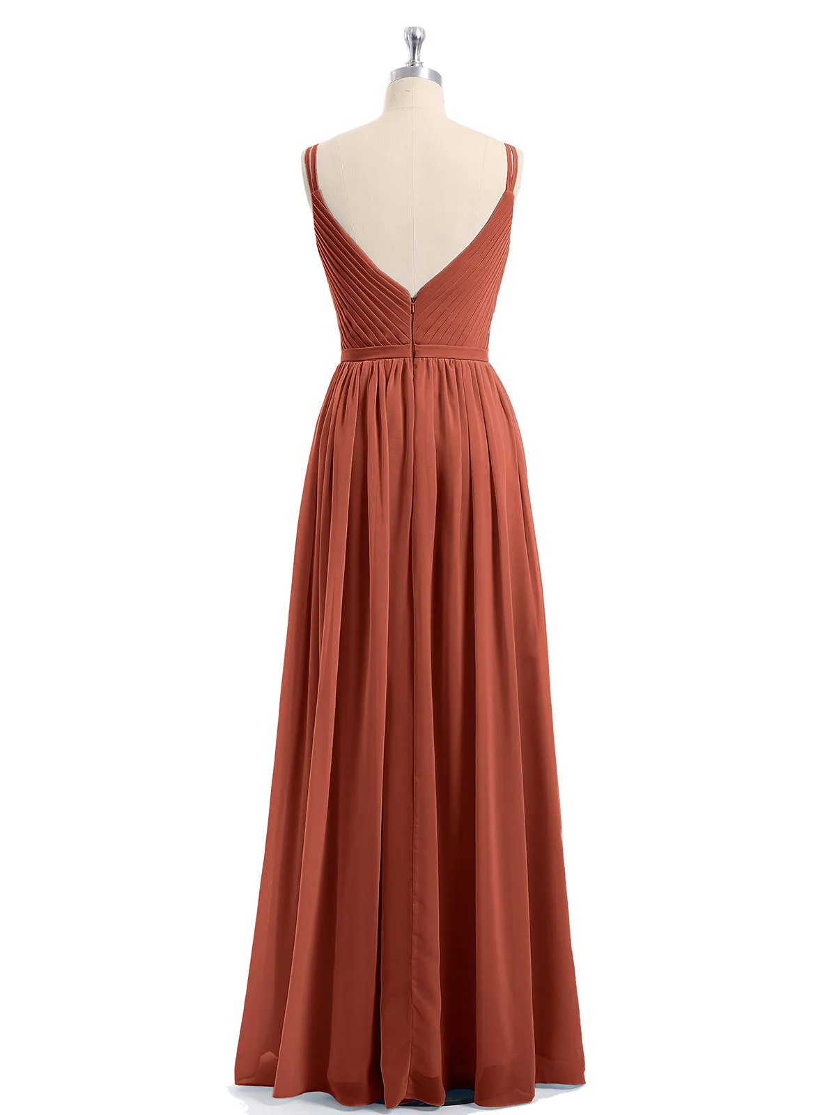 Double Strap Chiffon Bridesmaid Dresses Clearance