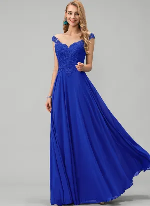 Floor-Length With Scoop Prom Dresses Vivien A-Line Sequins Chiffon