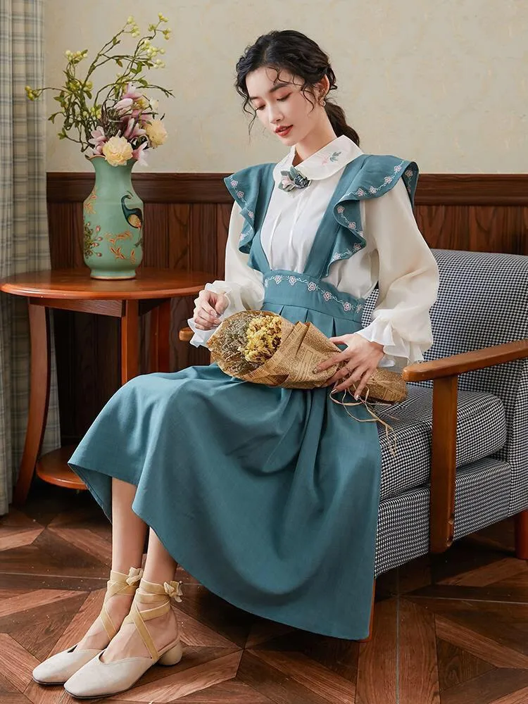 Full Bloom Blouse & Midi Skirts