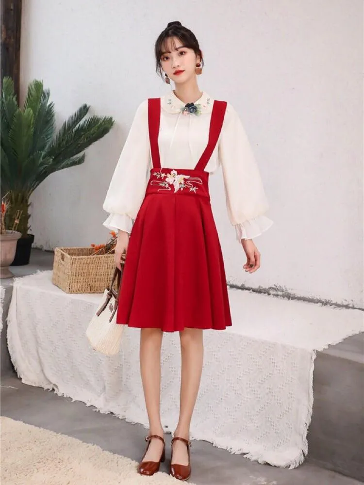 Full Bloom Blouse & Midi Skirts