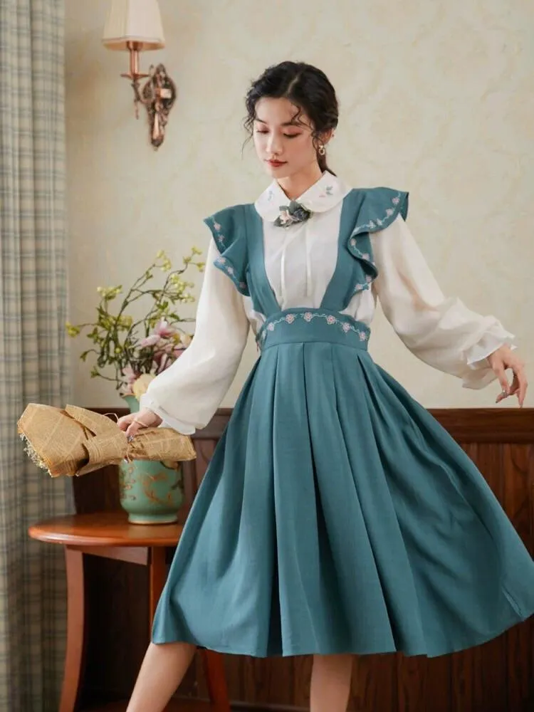 Full Bloom Blouse & Midi Skirts