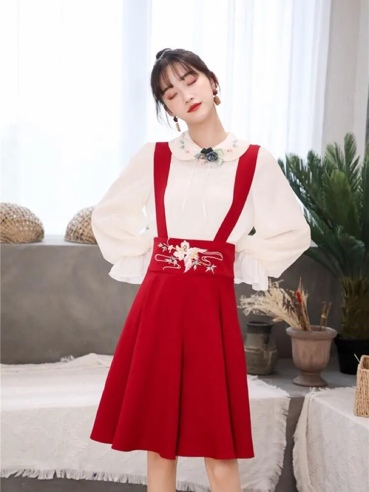 Full Bloom Blouse & Midi Skirts