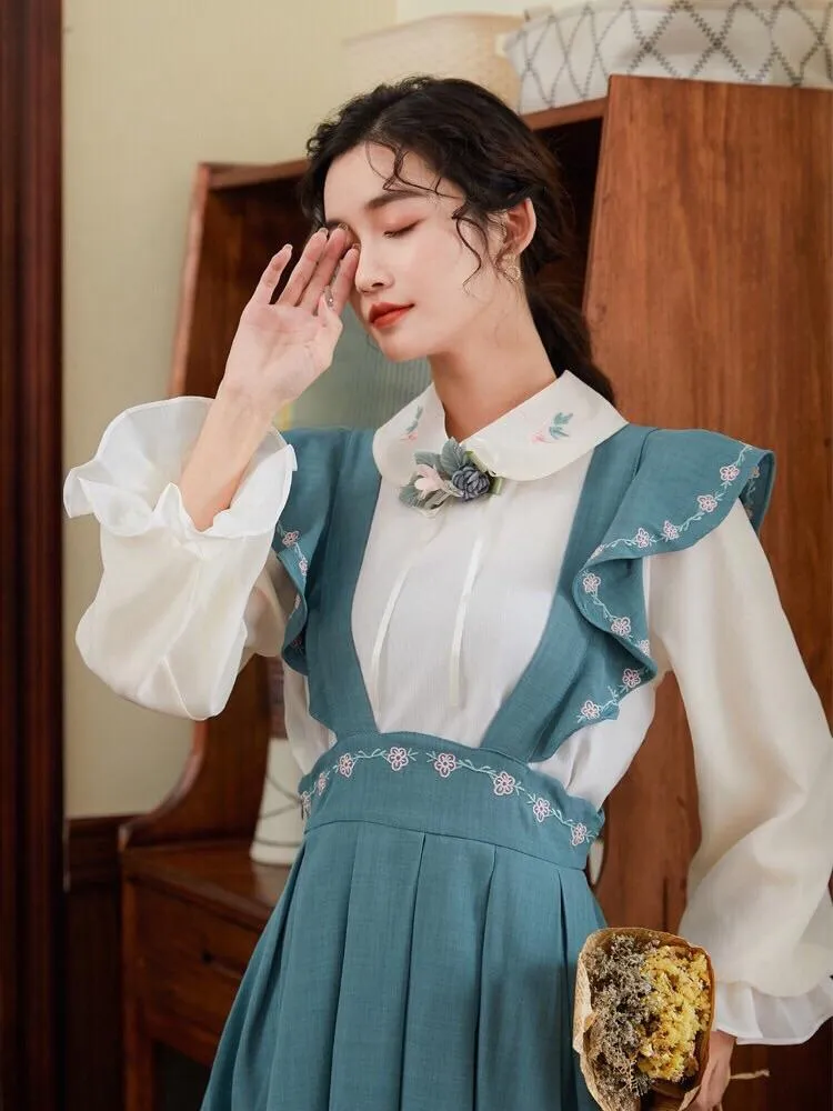 Full Bloom Blouse & Midi Skirts