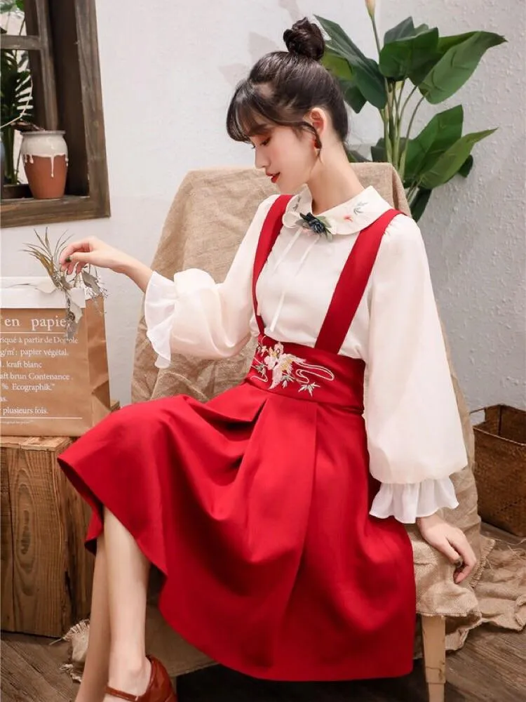 Full Bloom Blouse & Midi Skirts