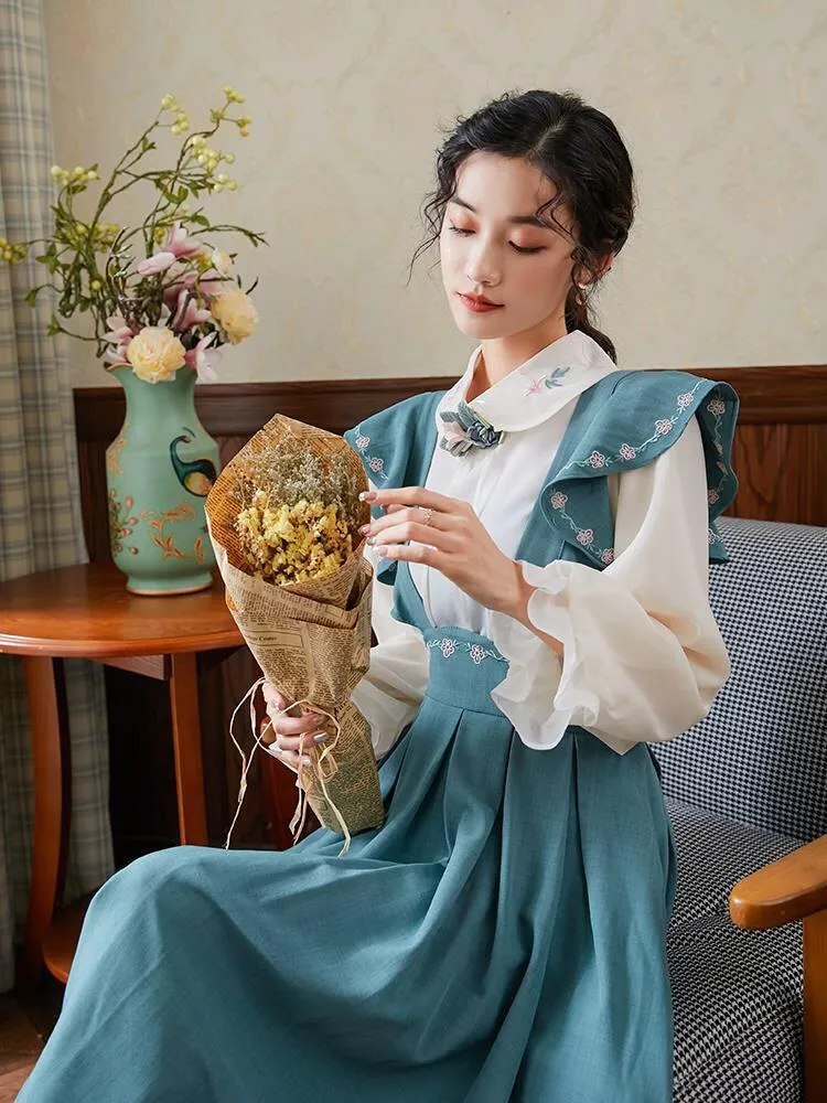Full Bloom Blouse & Midi Skirts