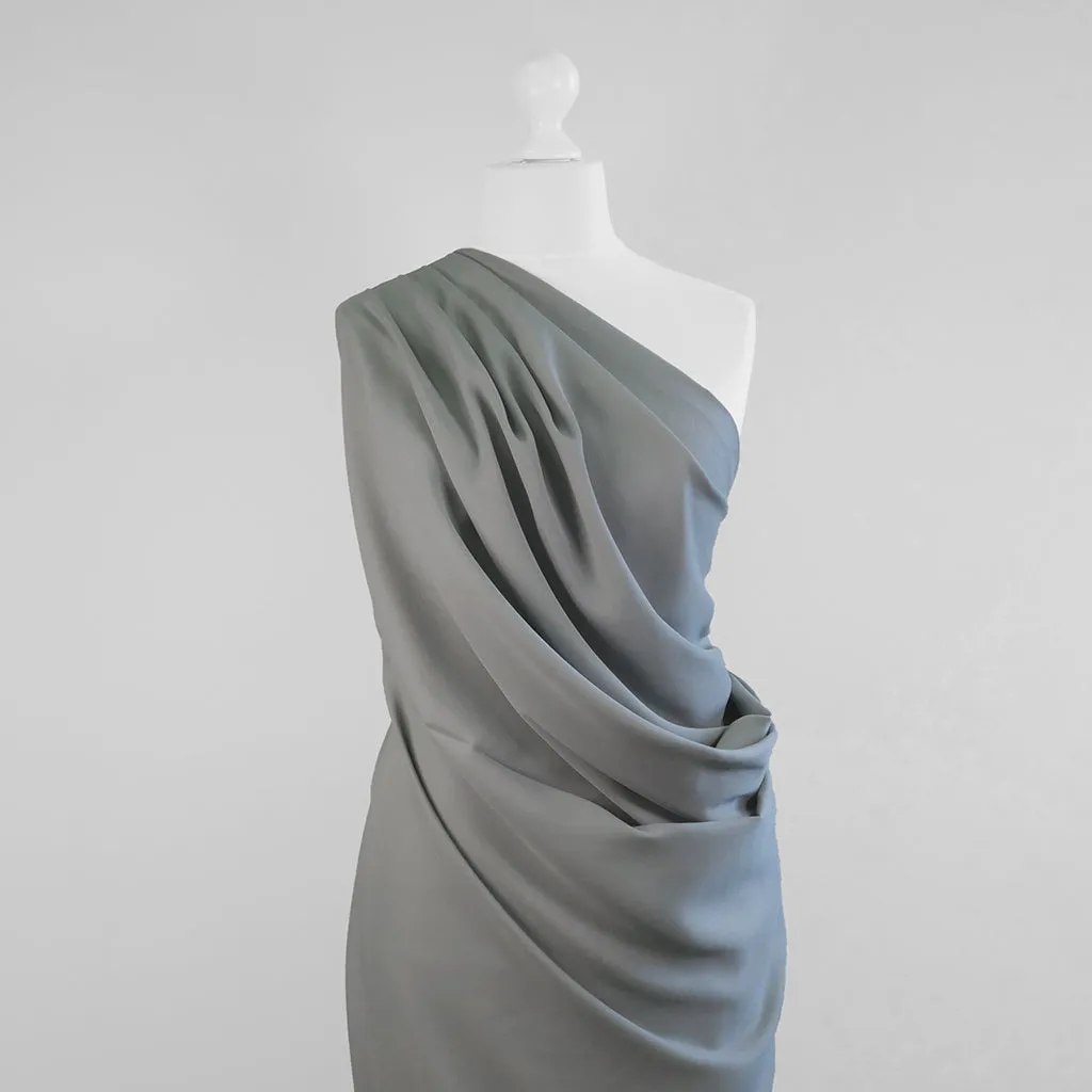 Helsinki - Stonewash Green Lyocell  Fabric Woven Twill Fabric - 1.5m Remnant