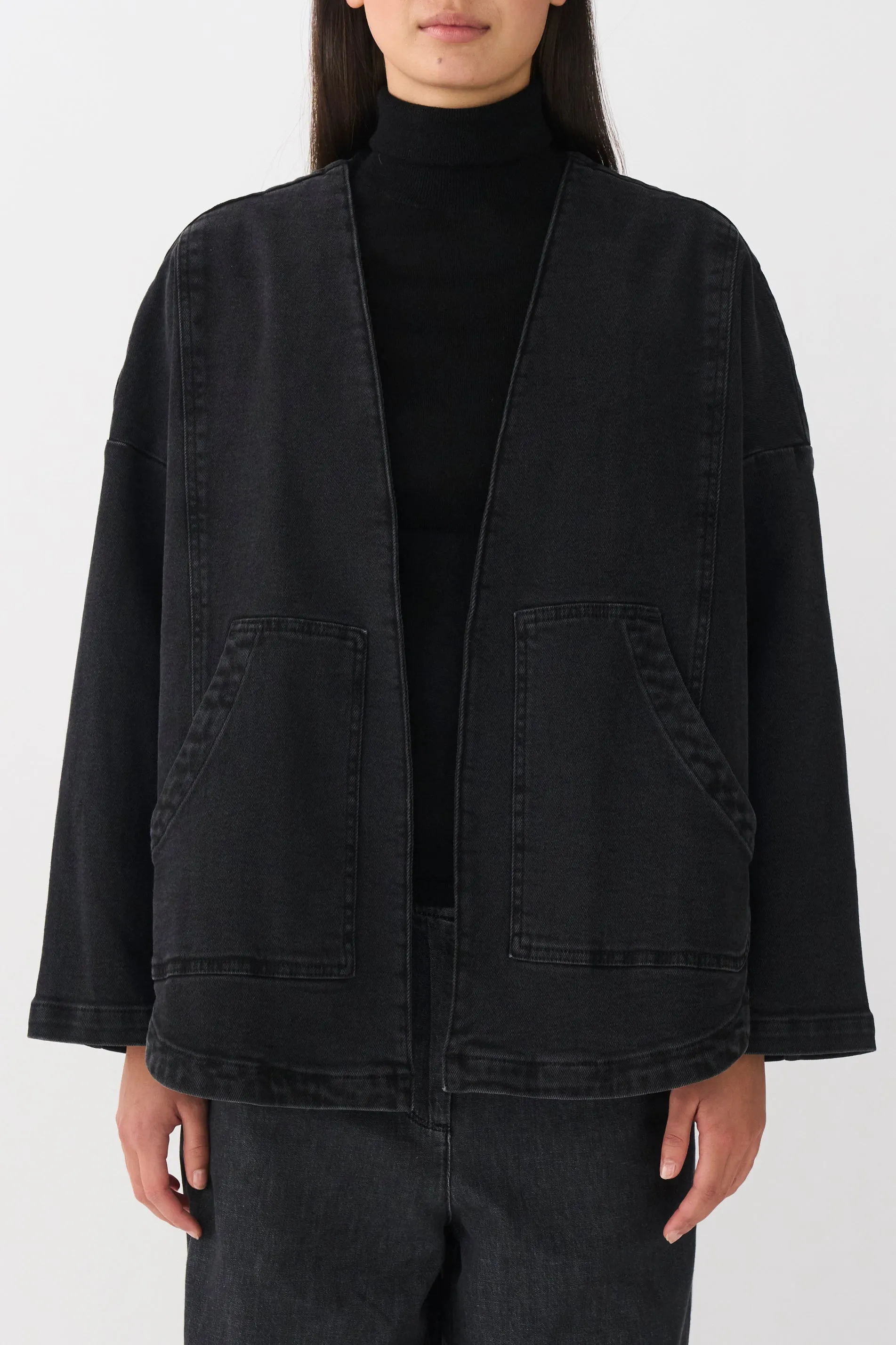 IVY-Augusta Denim Jacket Wash Faded - Black
