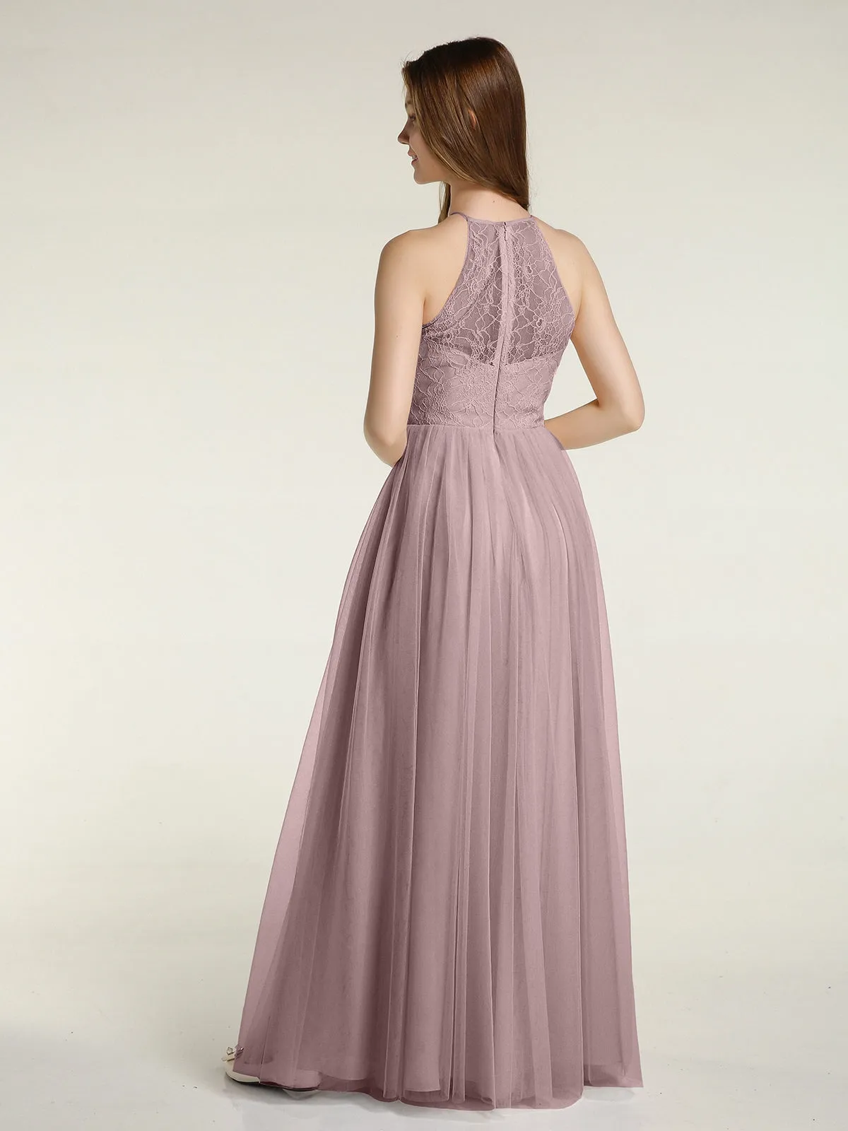 Lace Bodice and Tulle Skirt Long Dresses Clearance
