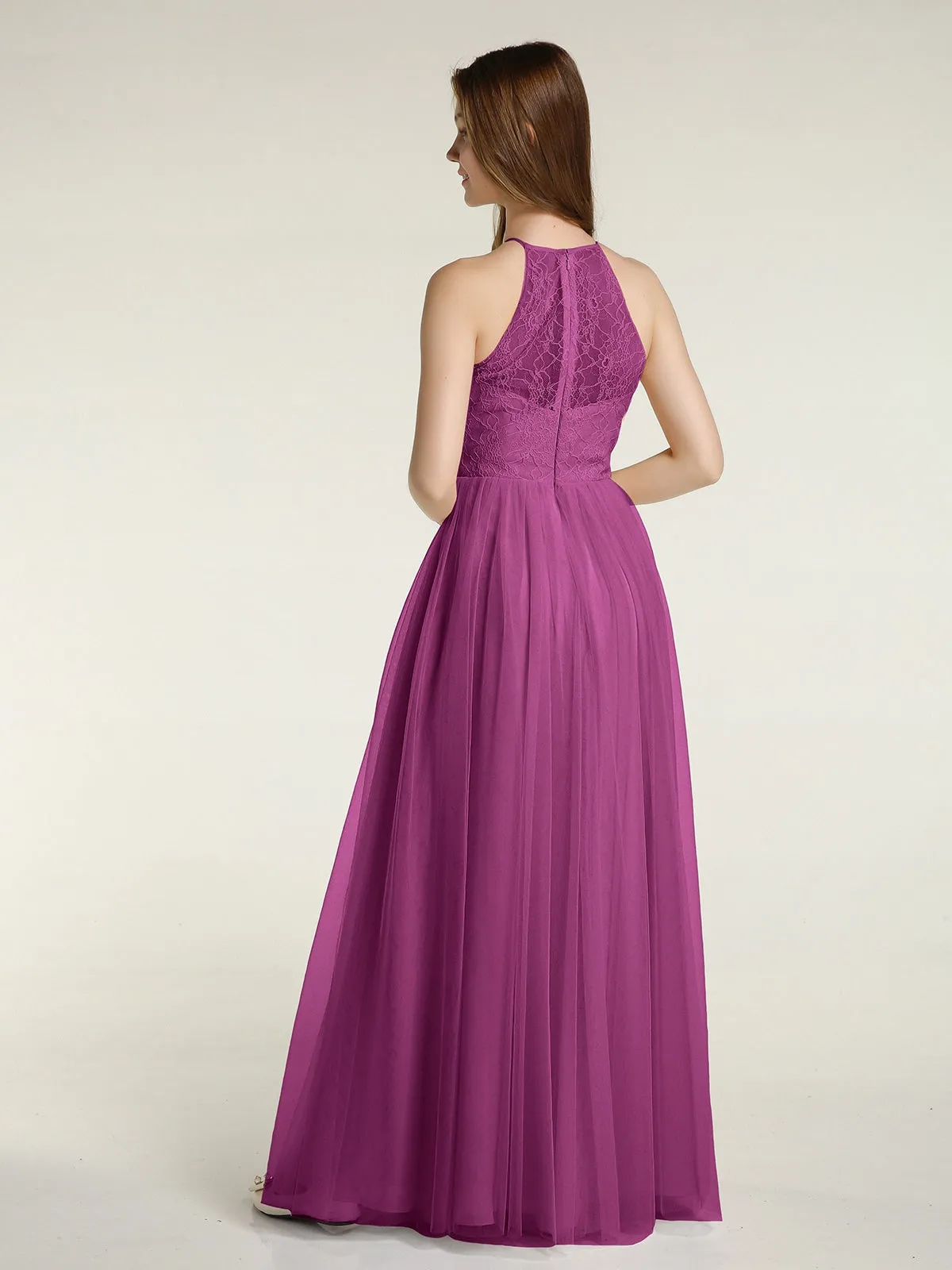 Lace Bodice and Tulle Skirt Long Dresses Clearance