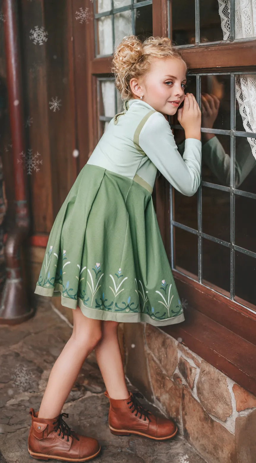 Little Ice Princess First Day in Forever Twirl Dress-Short Sleeve