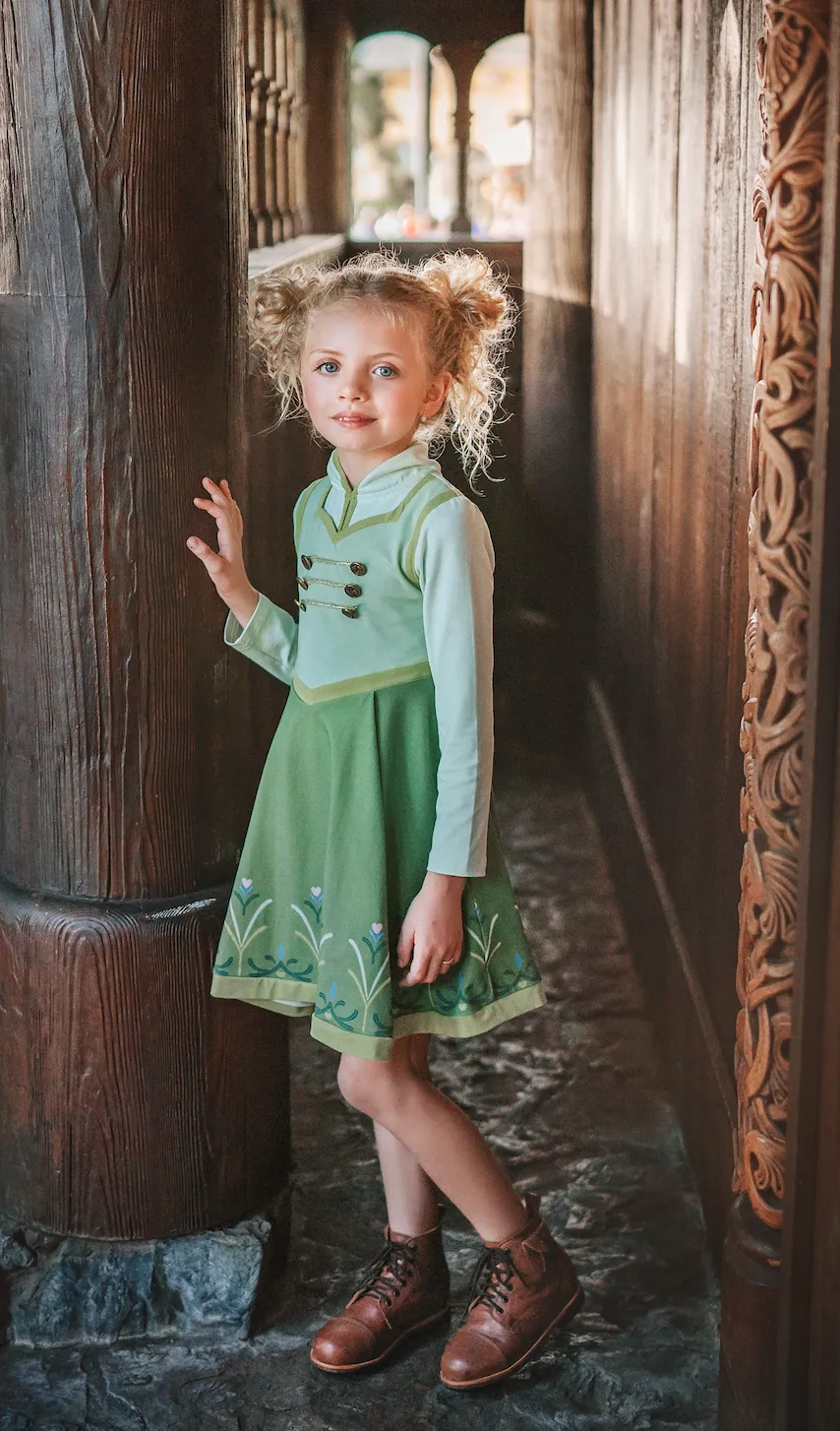 Little Ice Princess First Day in Forever Twirl Dress-Short Sleeve
