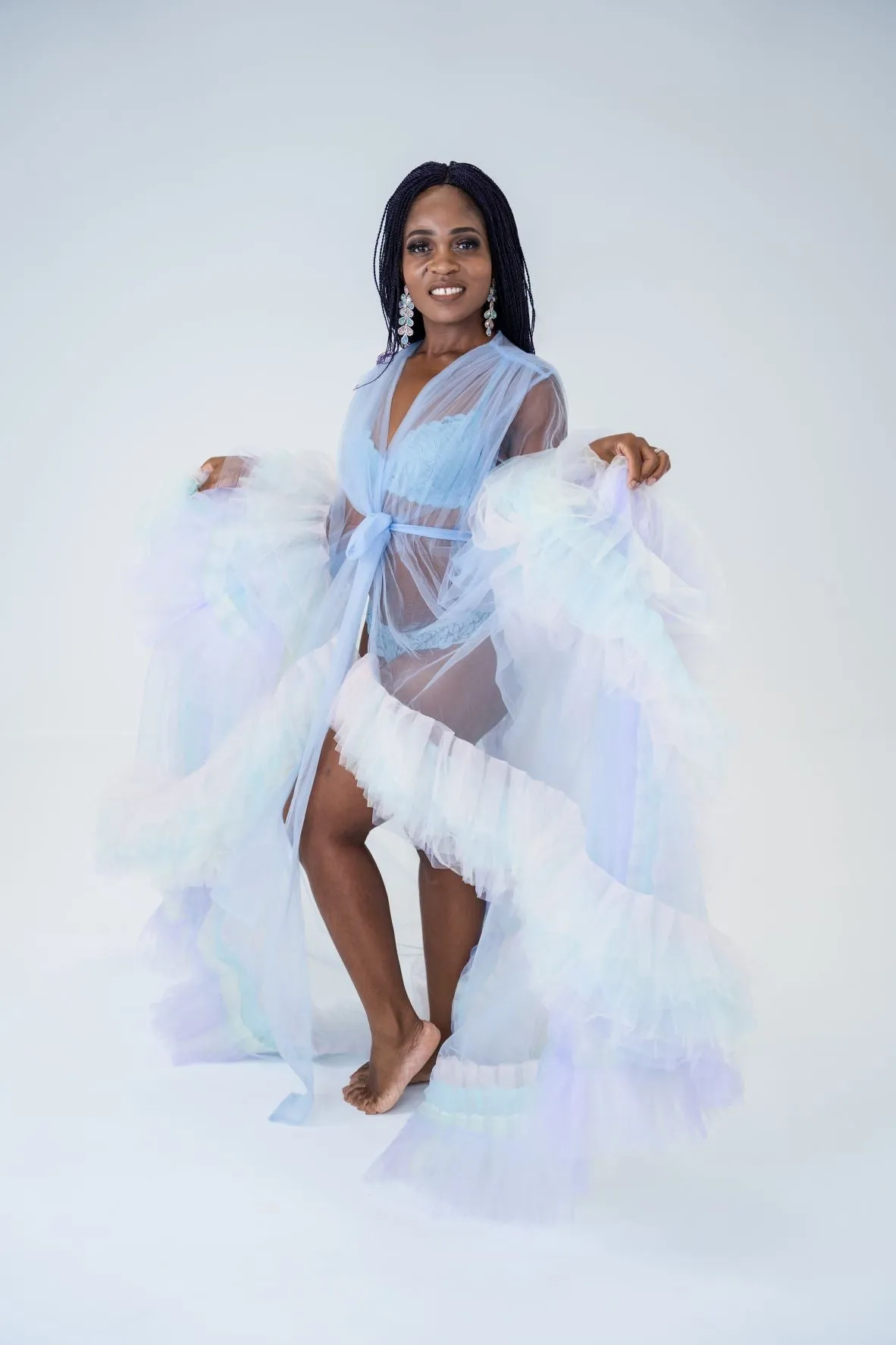 Maternity Photoshoot Dresses - Rainbow Robe - Sophie