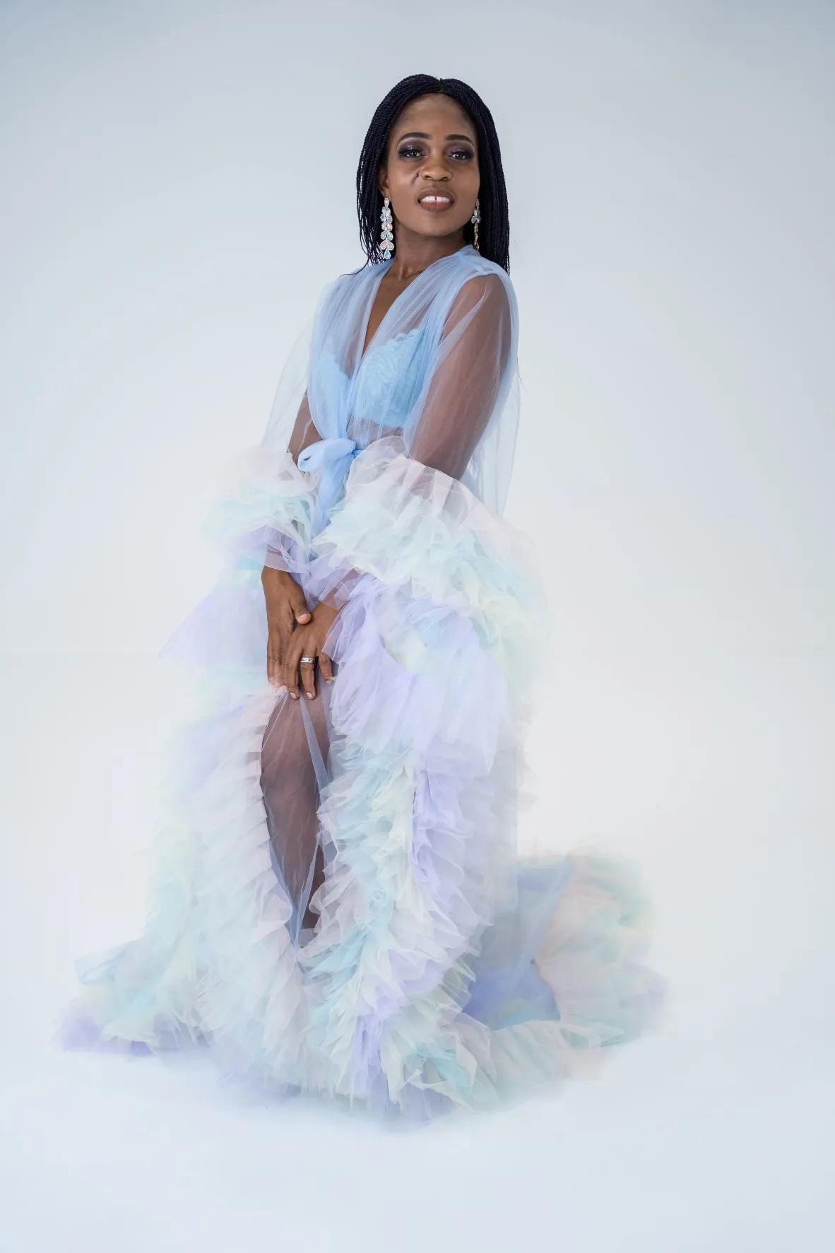 Maternity Photoshoot Dresses - Rainbow Robe - Sophie