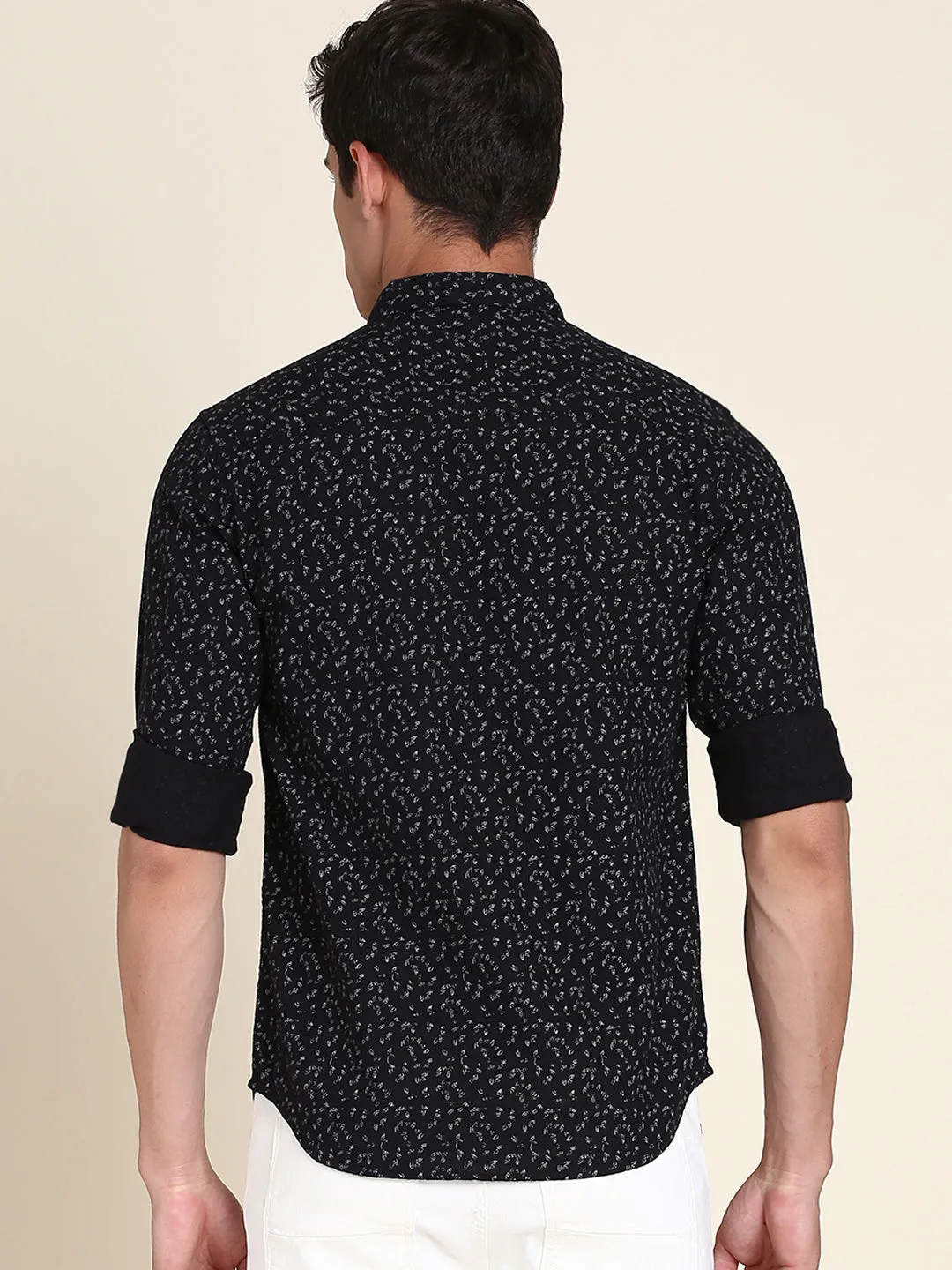 Men's Black Print Shirts