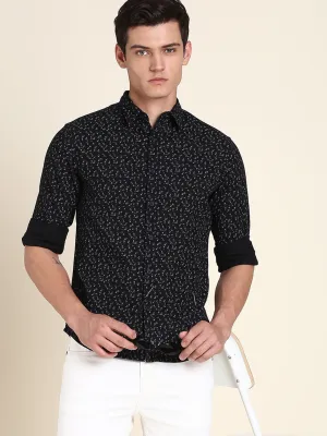 Men's Black Print Shirts