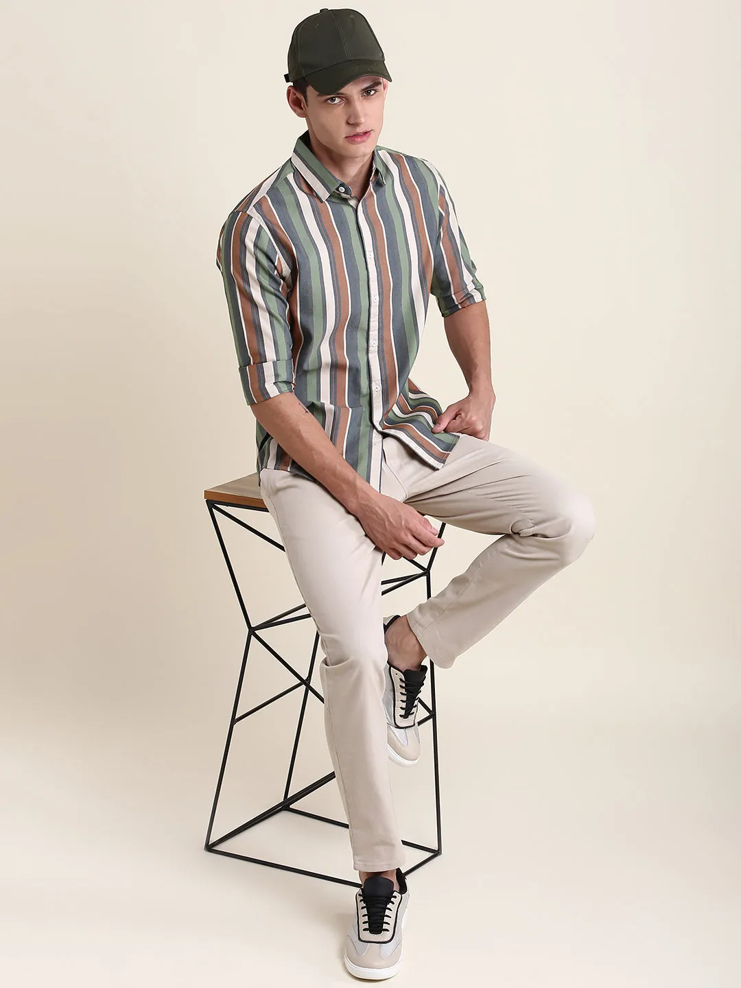 Men's Green Stripe Shirts