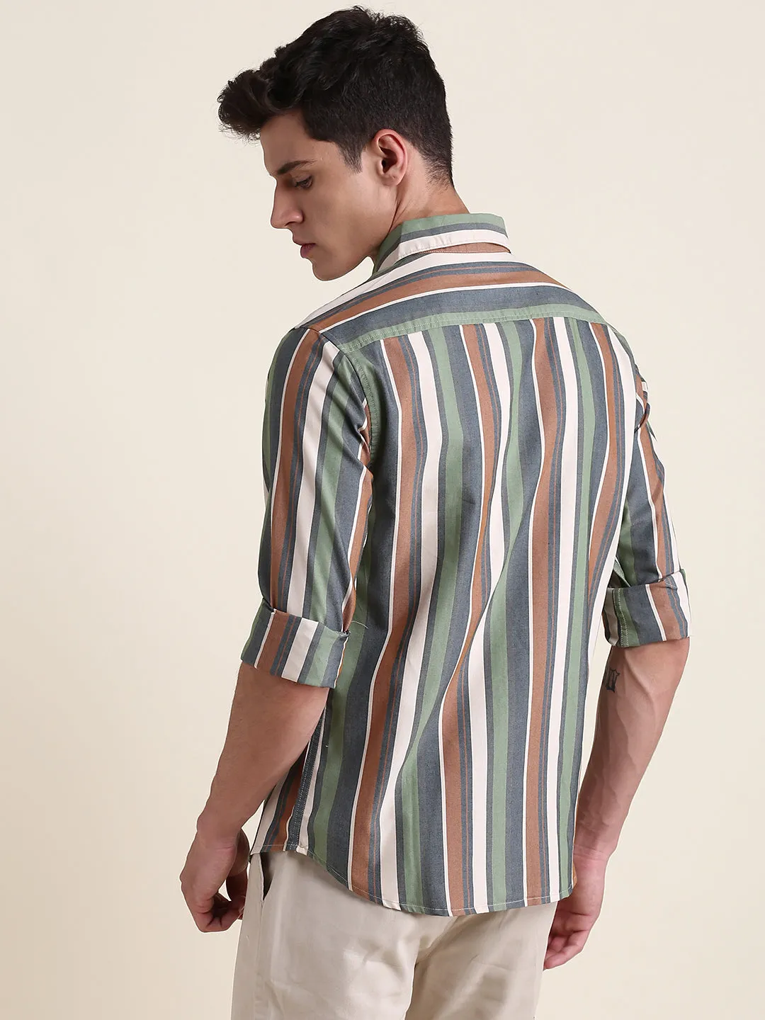 Men's Green Stripe Shirts