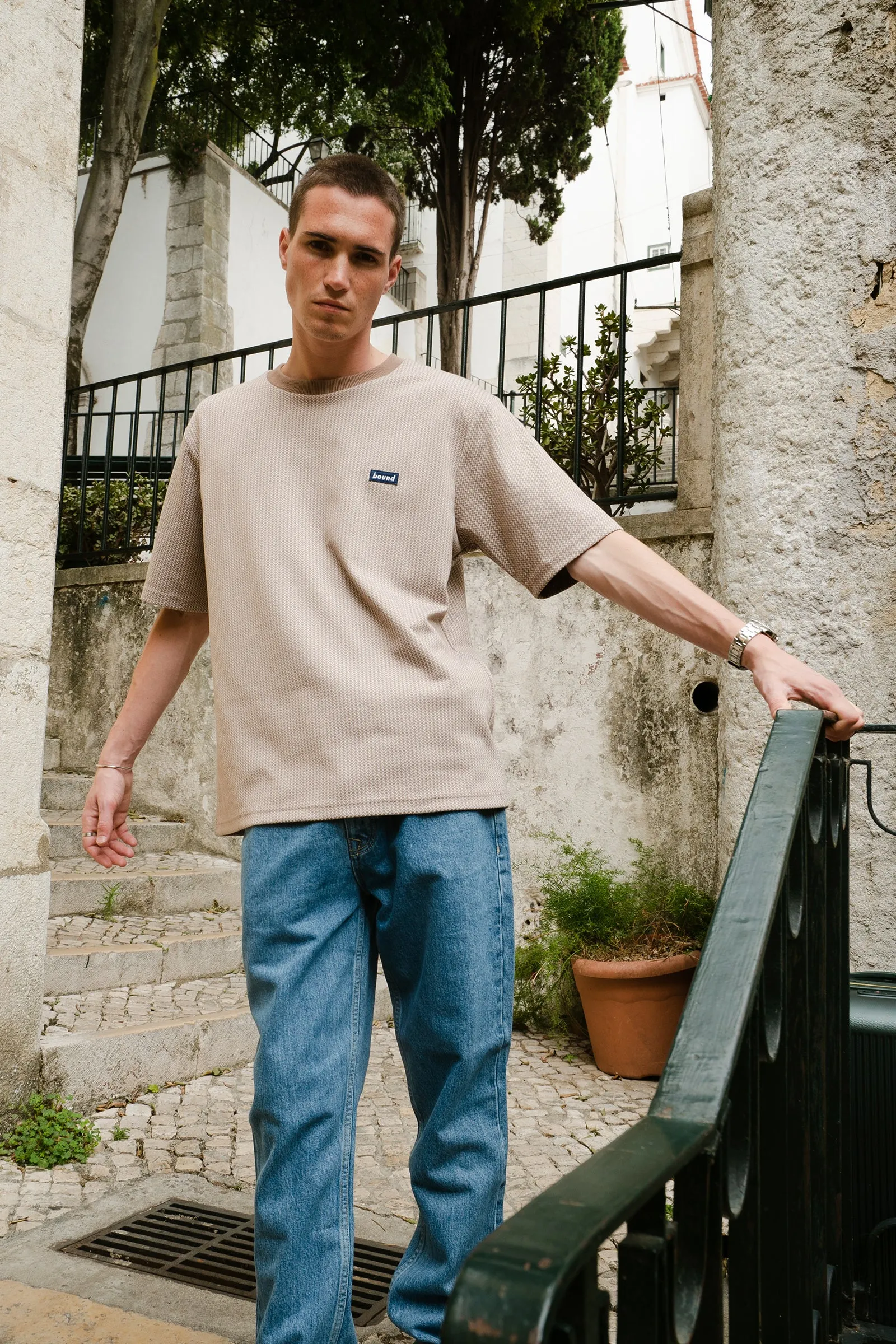MILLET JACQUARD TEE - OAT