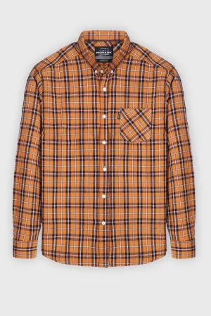 MUSTARD CHECKED CASUAL SHIRT