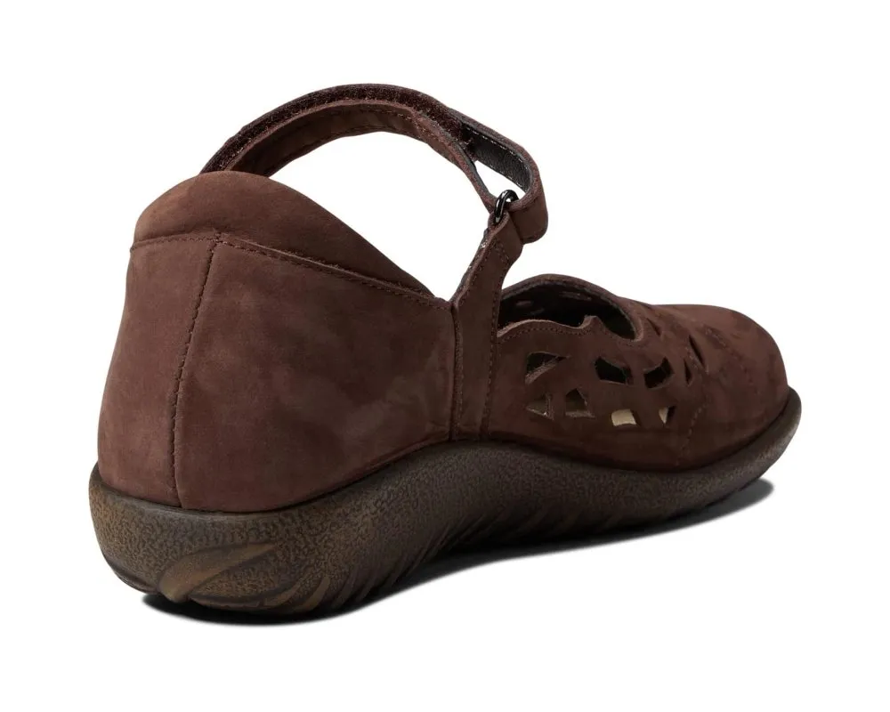 Naot Women's Agathis Mary Jane - Coffee Bean Nubuck