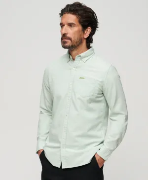 Organic Cotton Long Sleeve Oxford Shirt - Light Green