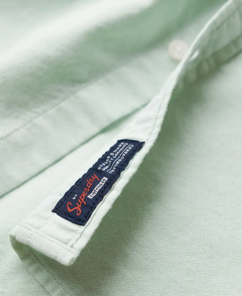 Organic Cotton Long Sleeve Oxford Shirt - Light Green