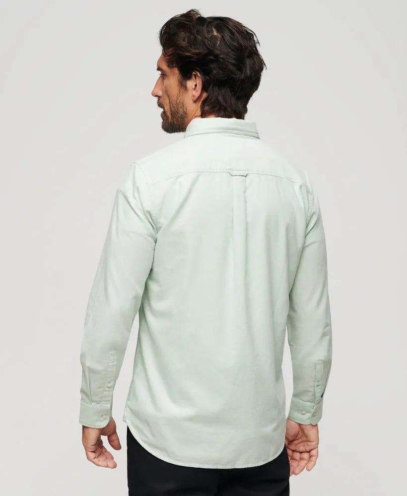 Organic Cotton Long Sleeve Oxford Shirt - Light Green