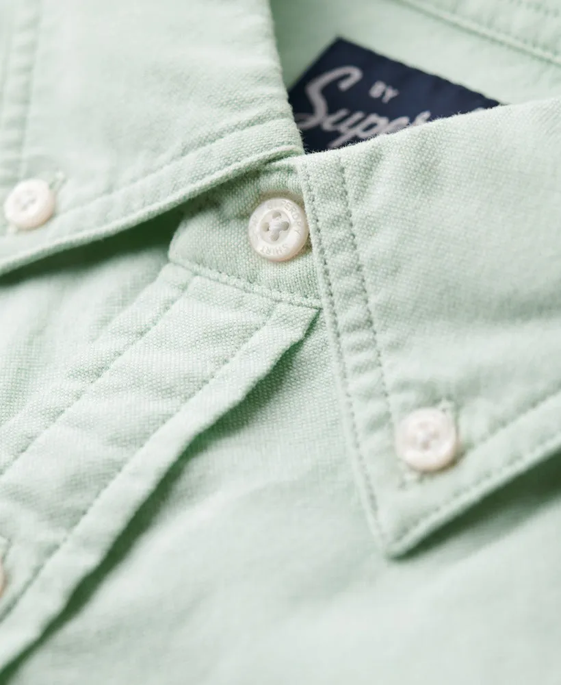 Organic Cotton Long Sleeve Oxford Shirt - Light Green