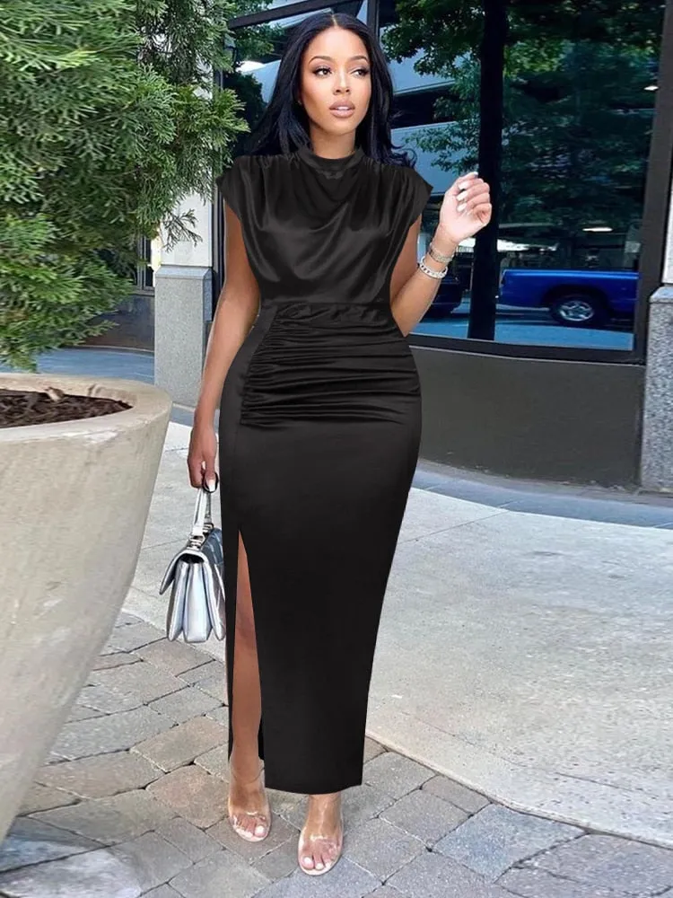 Pleated Elegant Long Dress