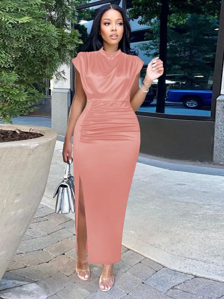 Pleated Elegant Long Dress