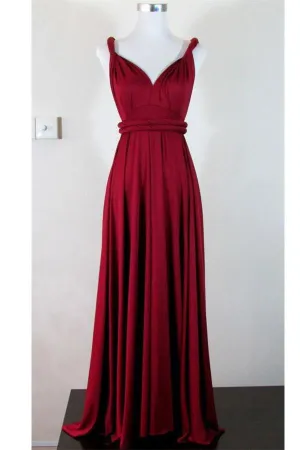 Pretty V-neck Simple Cheap Long High Low Charming Prom Dresses PFP1191