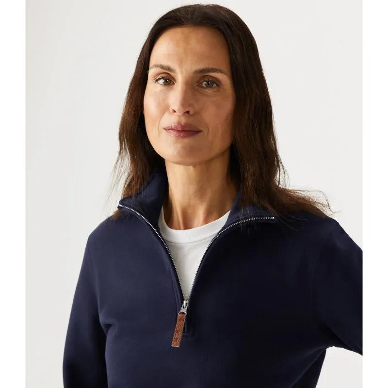 R.M.Williams Trickett Ladies Zip Neck Sweatshirt - Navy