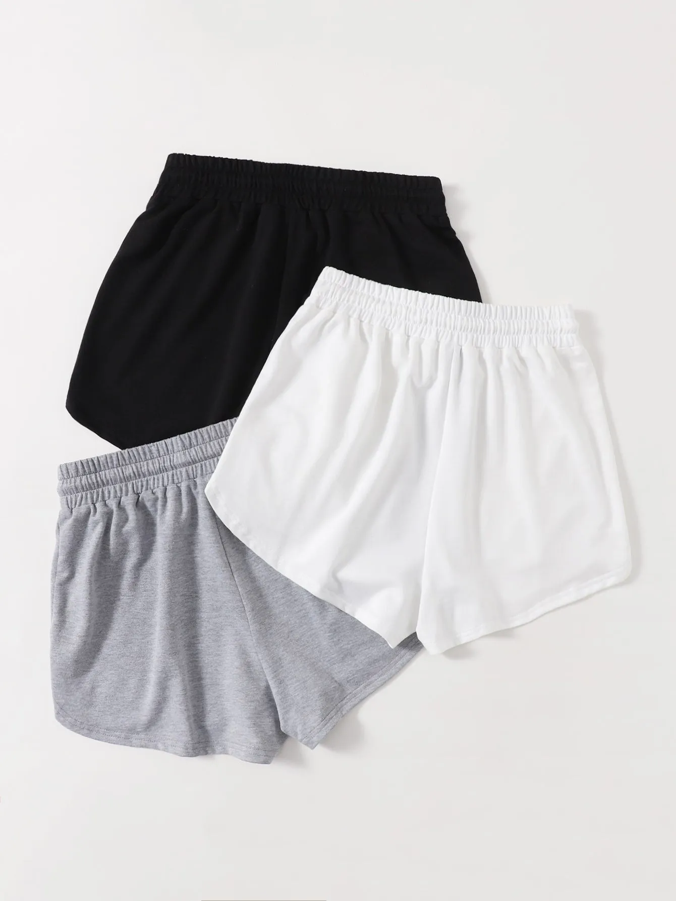 Sporty Drawstring Natural Women Shorts