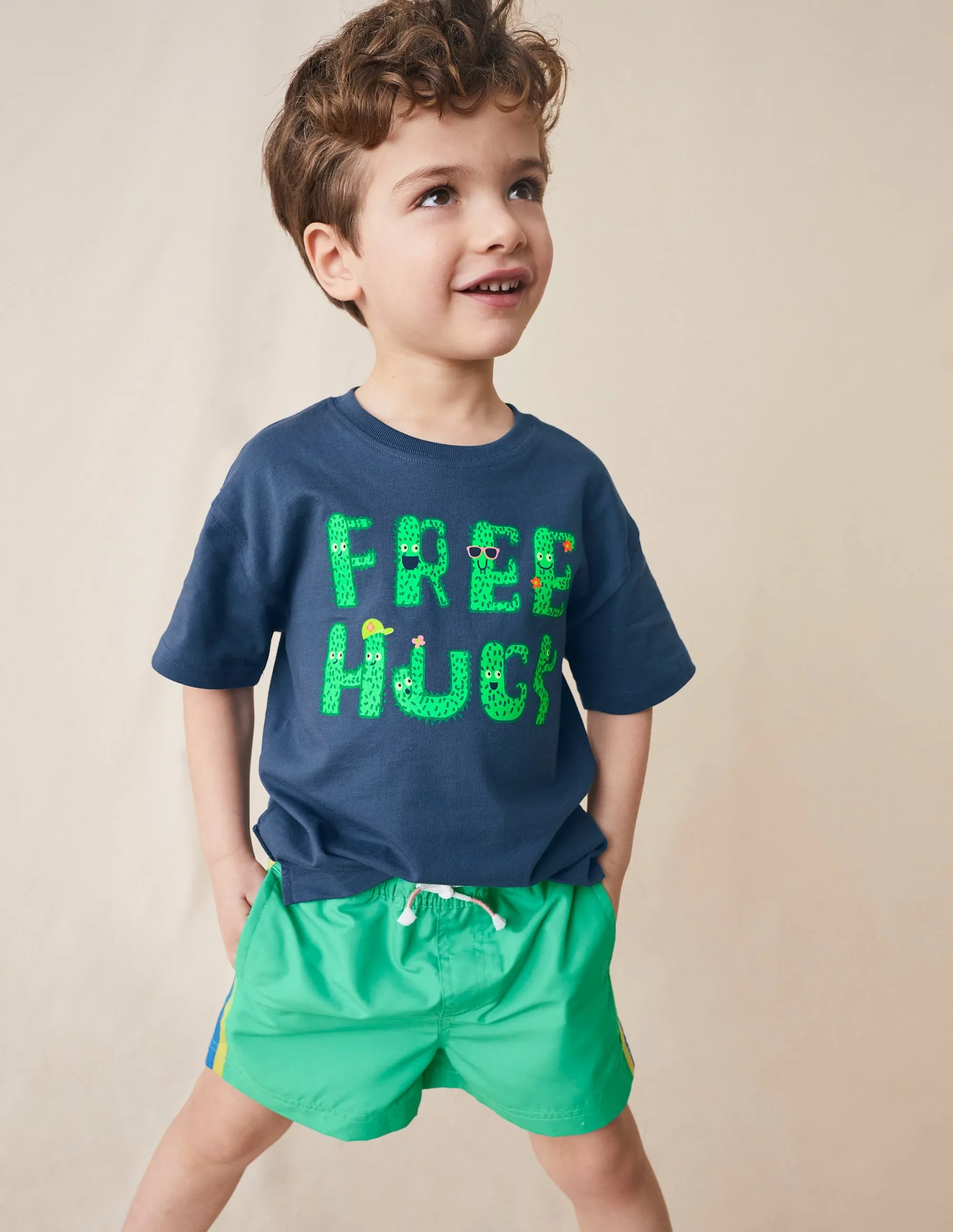 Sporty Stripe Short-Asparagus