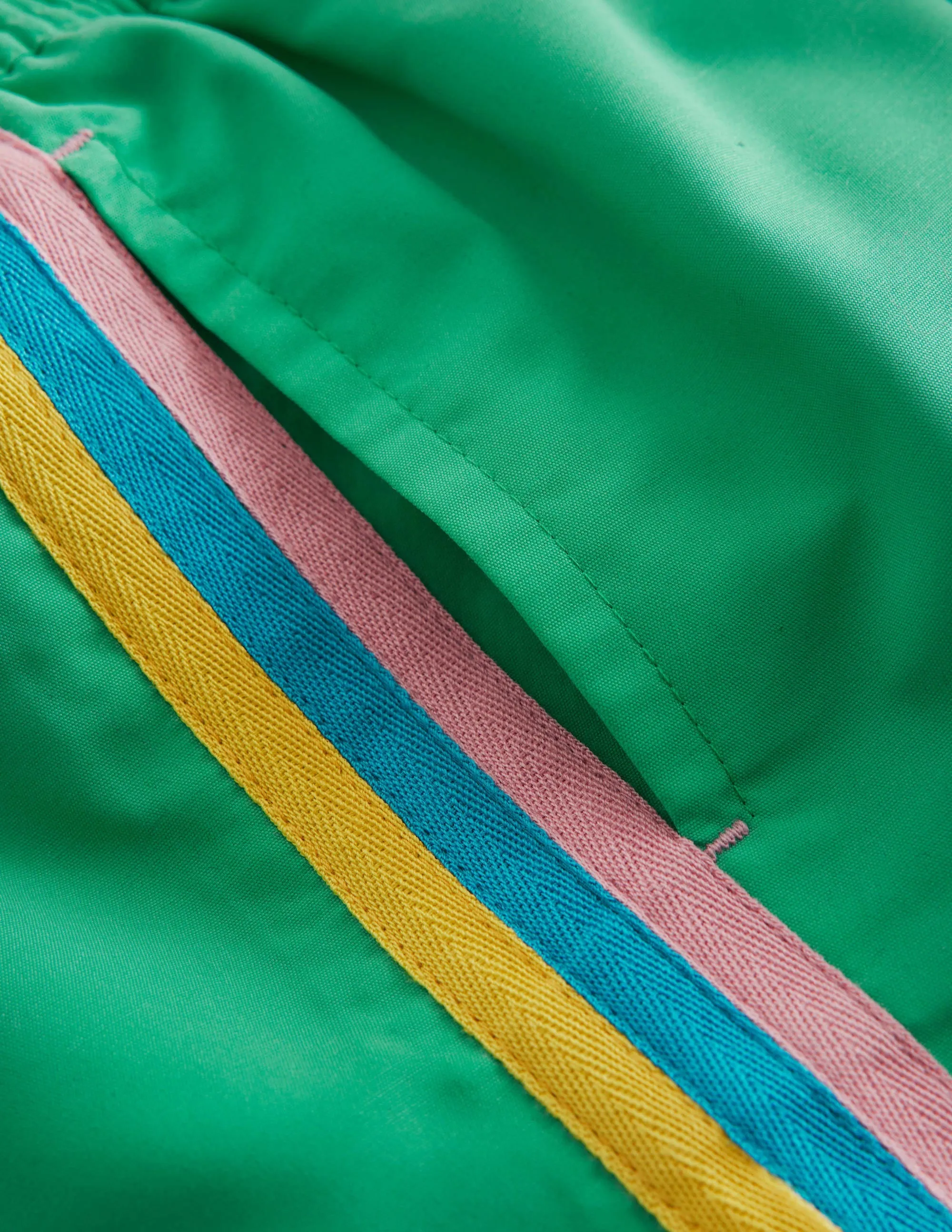 Sporty Stripe Short-Asparagus