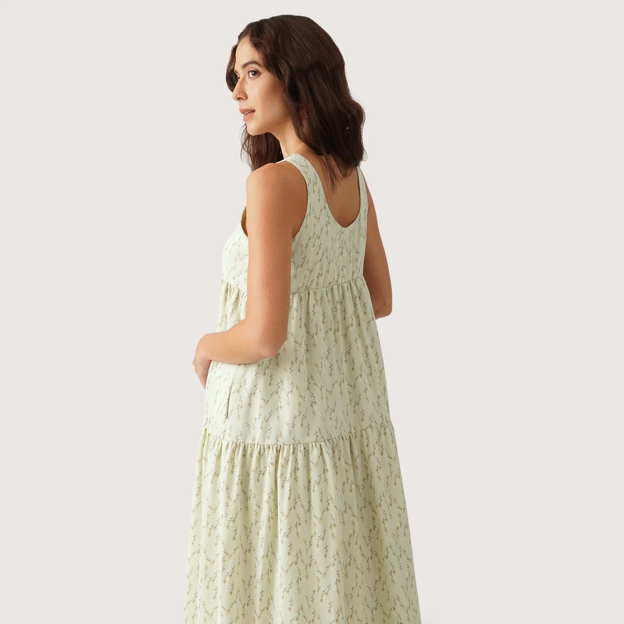Tiered Floral Dress