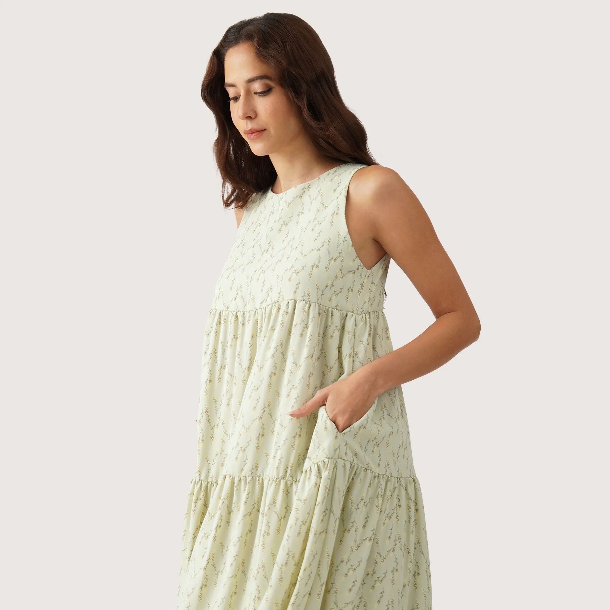 Tiered Floral Dress