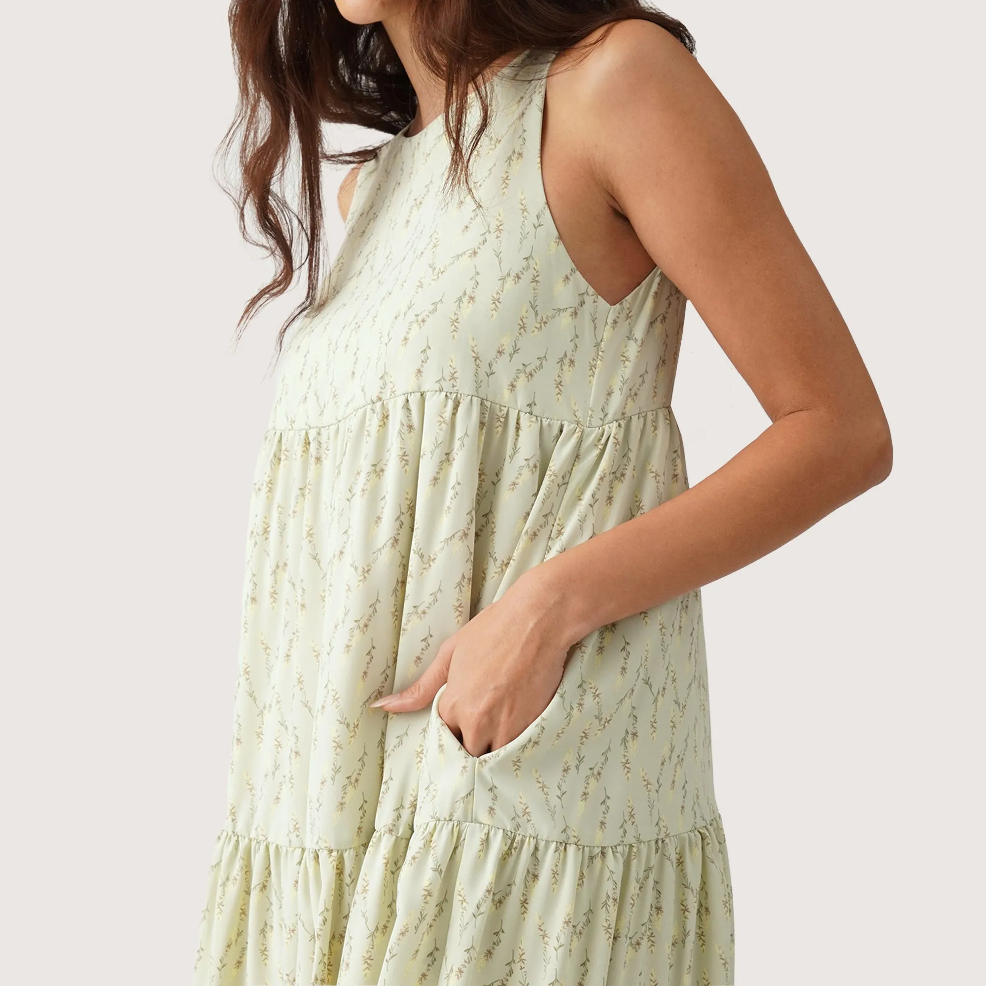 Tiered Floral Dress