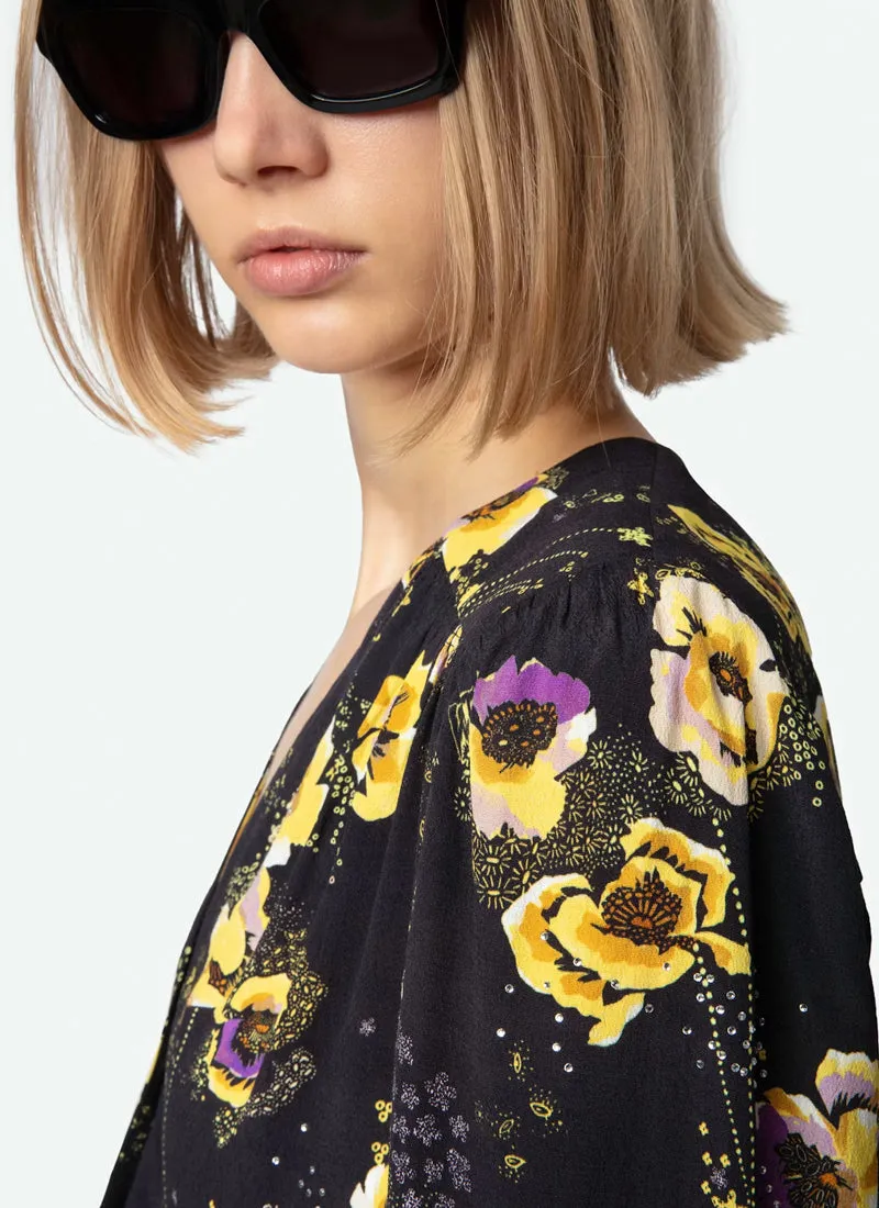 Turin Crepe Yoko Strass Top
