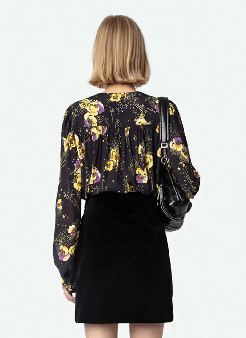Turin Crepe Yoko Strass Top