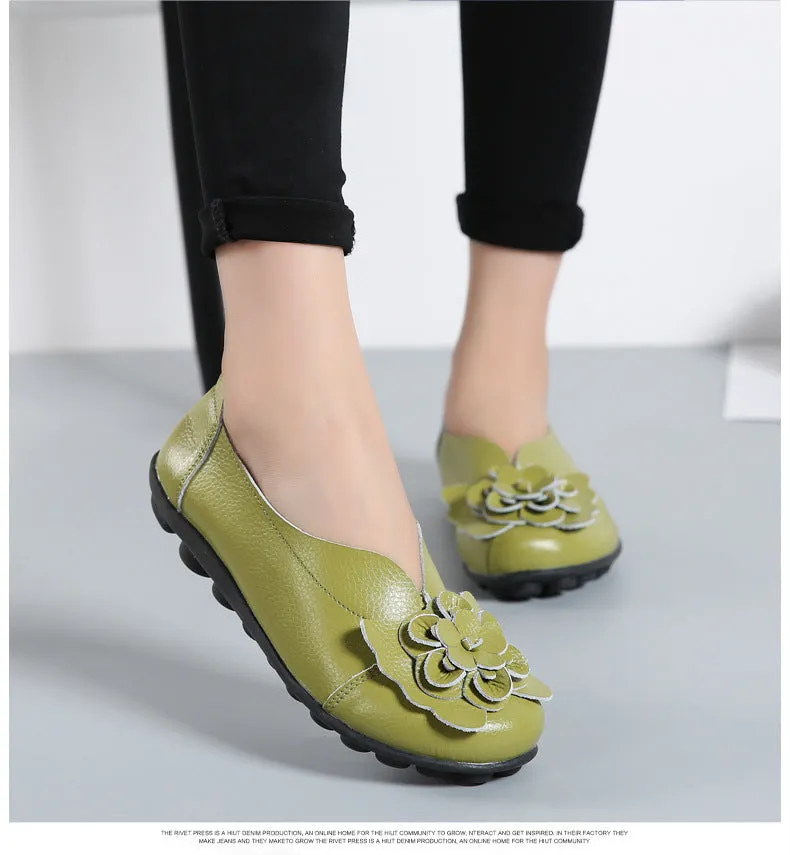 Vanccy Flower Comfort Flats Shoe