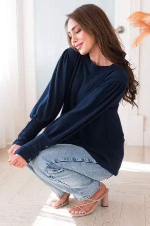 Warm Soft & Sophisticated Button Sleeve Sweater
