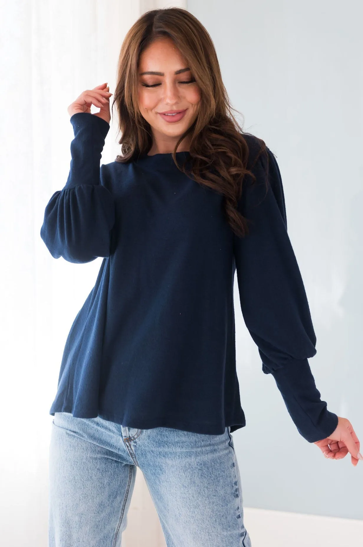 Warm Soft & Sophisticated Button Sleeve Sweater